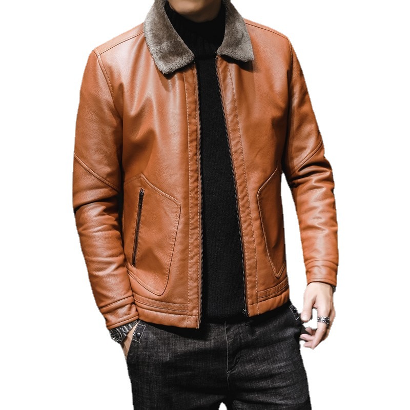 

Winter Leather Clothing for Middle-aged and Elderly People, Black