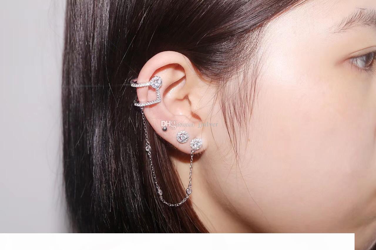 Cuffs Tassel Earring Butterfly Ear Cuff Draping Chain Stud Earrings for Women Girls Gifts