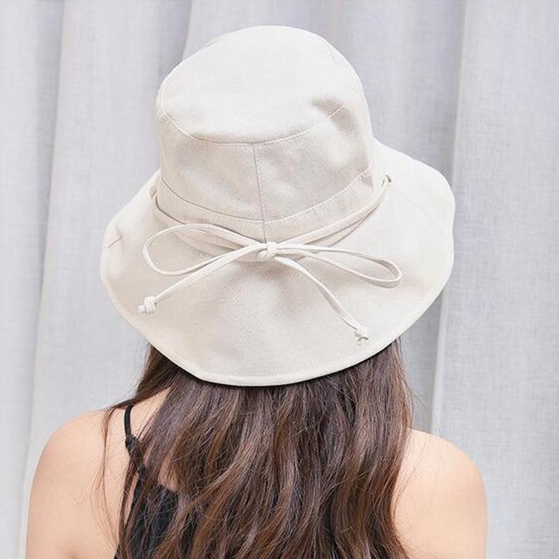 

Lady Summer Beach Brim Fisherman Hat Women Fashion Cotton Smiling Face Letter Plain Bucket Hat, Black