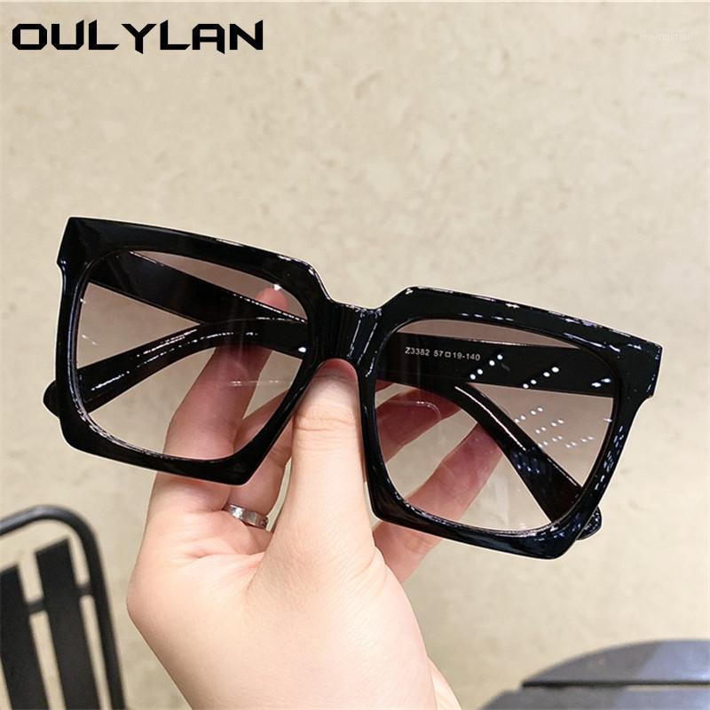 

Oulylan Fashion Gradient Sunglasses Women 2020 Retro Oversized Sun Glasses Ladies Shades Transparent Eyeglasses UV400 Goggles1