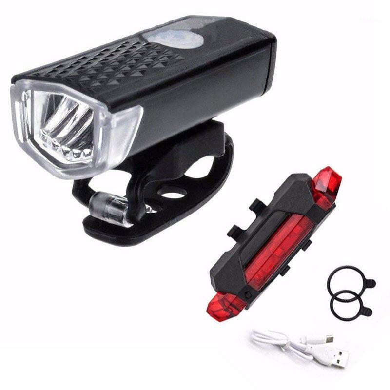 

Bike Bicycle Light USB LED Rechargeable Set Mountain Cycle Front Back Headlight Lamp1