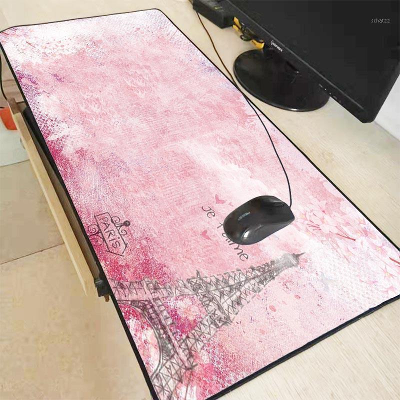 

MRGBEST Pink Tower Landscape Rubber Mouse Pad RGB Mousepad Desk Carpet Large Gamepad Mats Locking Edge Natural Rubber Mouse Pad1