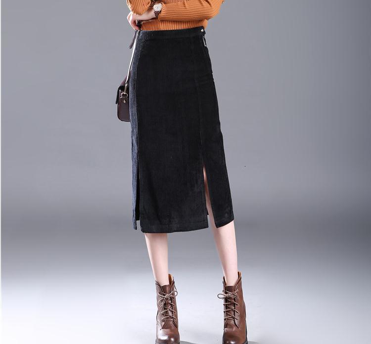 

New Female Winter Big Yards Open Long Section Was Thin Skirt E6bz, Blue