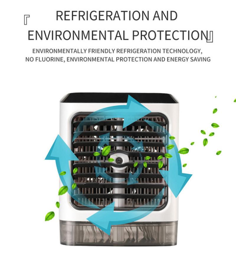 

New Mini Atomization Humidification Fan Cooler Portable Air Conditioner Humidifier Purifier Desktop Air Cooler Fan Usb Charging