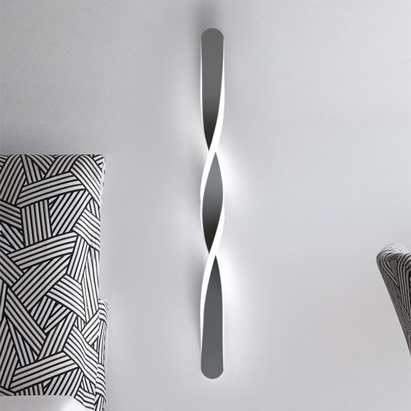 

Modern Minimalist Led Wall Light Living Room Bedroom Bedside TV Background Luminaire Black Aisle Lamp Indoor Decoration Fixtures
