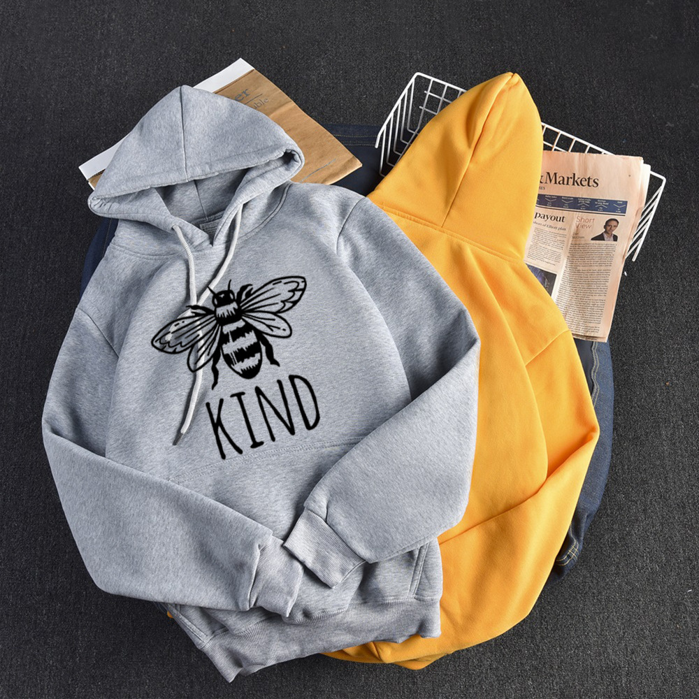 

2021 New Autumn Women Hoodies Fashion Hooded Sweatshirts Oversize Cartoon Letters Print Pocket Tops Female Winter Cold Clothing 8kng, Yellow
