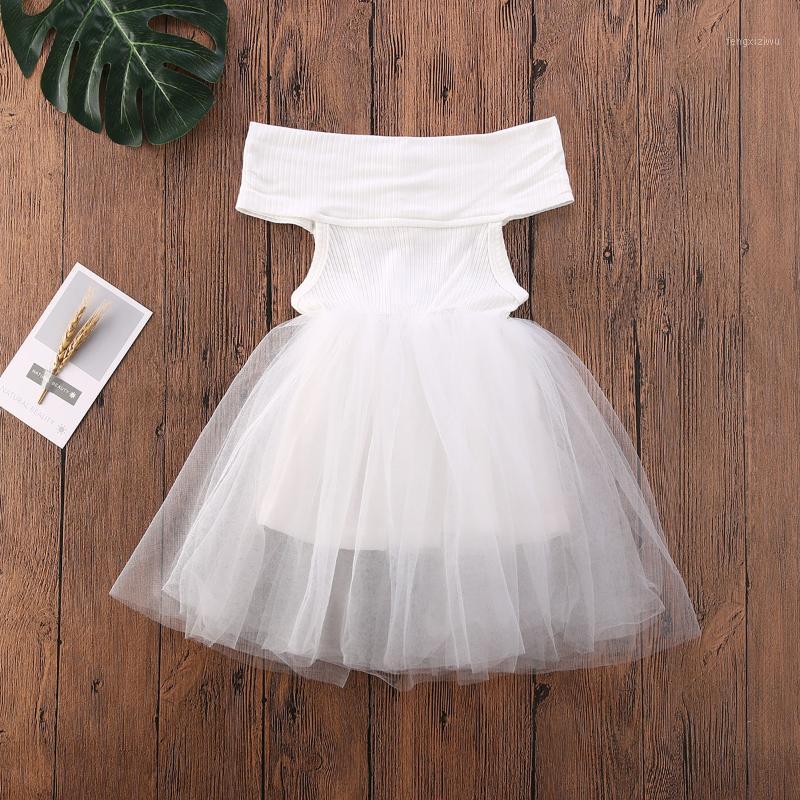 

2021 Baby Toddler Girls Dresses Off Shoulder Summer Princess Party Pageant Tulle Dress1, As photo shows