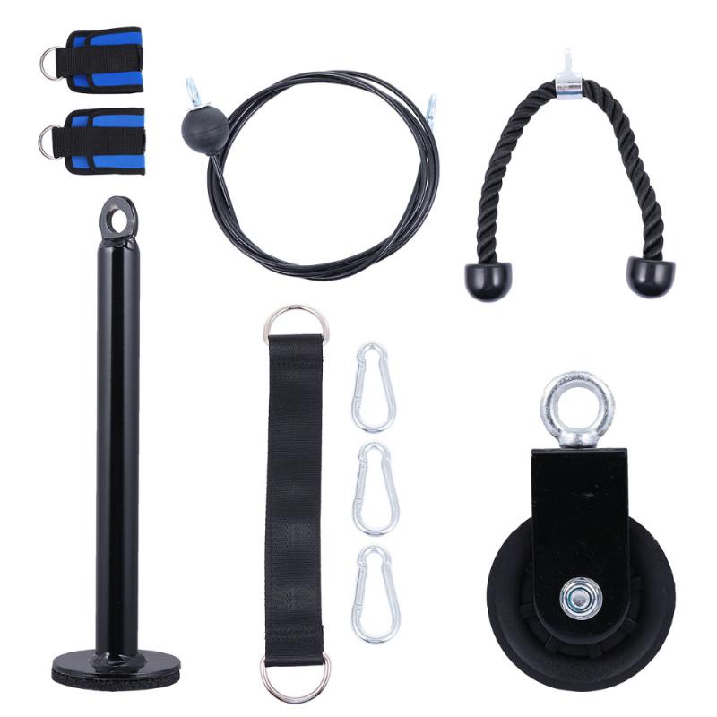 

1 Set Pulley Cable System Tricep Rope DIY Loading Pulley System for Home Gym, Assorted color