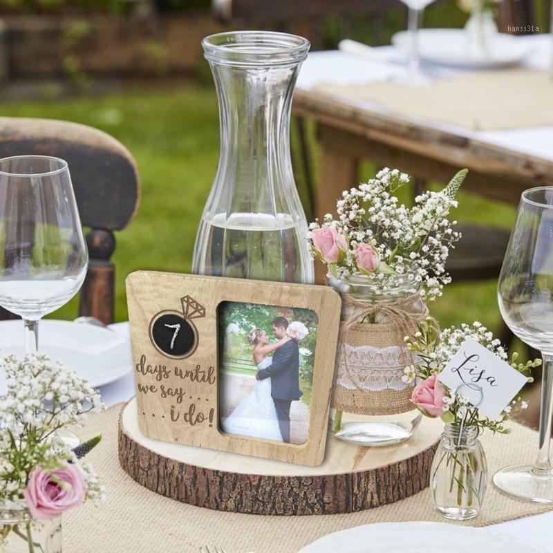 

Wooden country retro wedding countdown diamond blackboard photo frame order wedding products wall table decoration 7.261