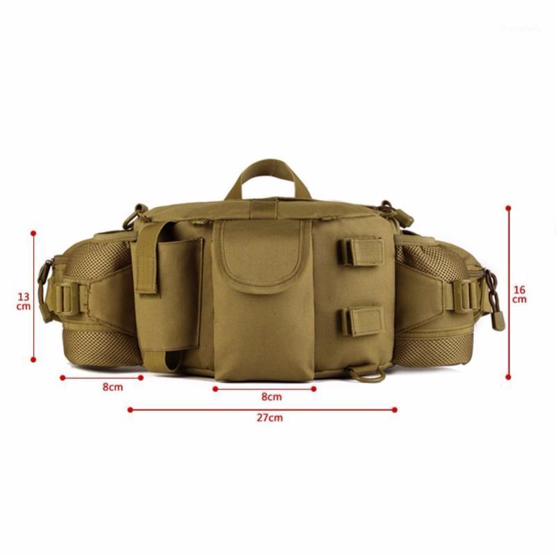 

Outdoors Men Waist Pack Phone Pockets Waterproof Nylon Riding Adventure Mountaineering Tactics Waist Bags Pack Water Bottle Pock1, As the picture show