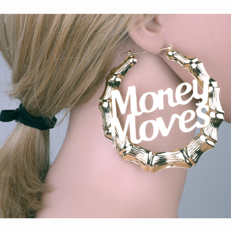 

Fashion Statement Word Name Joint Bamboo Hoop Earrings Gold Bamboo Earrings Hoops Personalized Your Fashion Your Styles Multi Styles