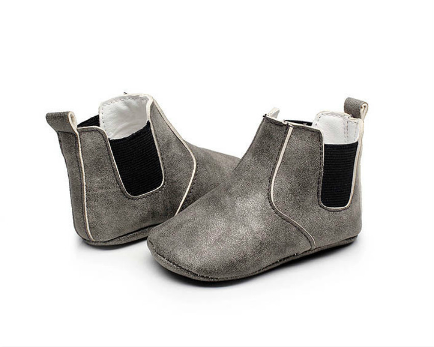 

Sales New Baby Factory Shoes Babys Shoes Toddler Shoes Elastic Pu Soft Sole Childrens, Beige