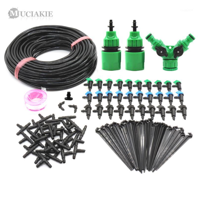 

MUCIAKIE 25m 1 Set Garden Watering System Kit Automatic Micro Drip Irrigation for Home Garden Yard Flowers Plants Tree Vegetable1, 5m x e x ab429c