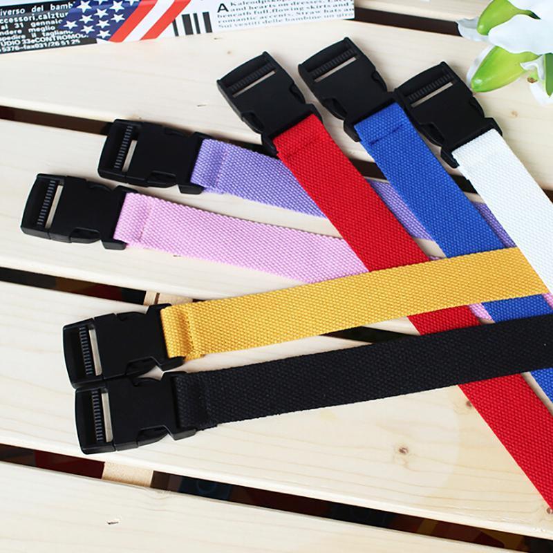 

Casual Unisex Plain Webbing Waistband Canvas Belt Metal Buckle Men Women Boys Jeans Belts Candy Colors 120cm, Black;brown