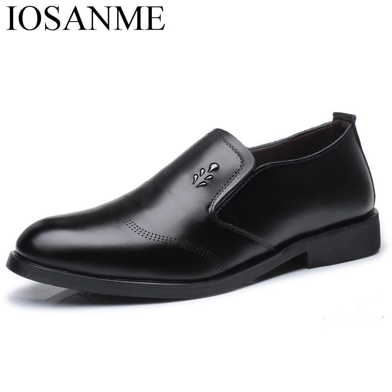 

italian elegant formal leather shoes men male footwear work business flats classic derby dress oxford shoes for men, Black