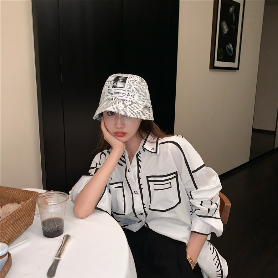 

2021 Autumn White Shirt for Luxury Designer Woman Street Wear Kpop Kft1