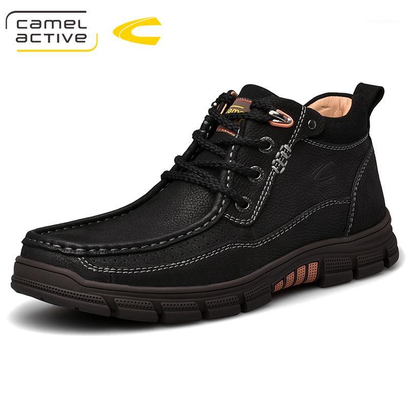 

Camel Active New Warm Snow Boots Men Outdoor Waterproof Casual Men Work Ankle Boots Comfortable Male Shoes Footwear Big Size 441, Black