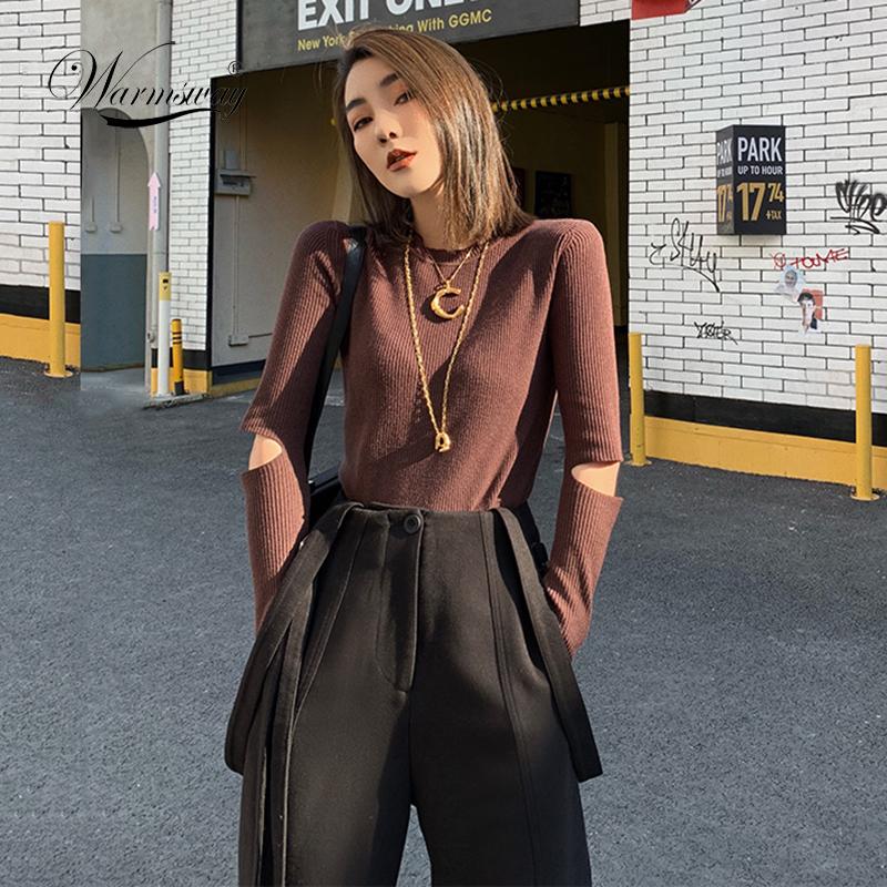 

High Quality Women Mock Neck Ribbed Short Sweater With Cut Out Elbow Knit Crop Top Basic Soft Must Have B-124, Black