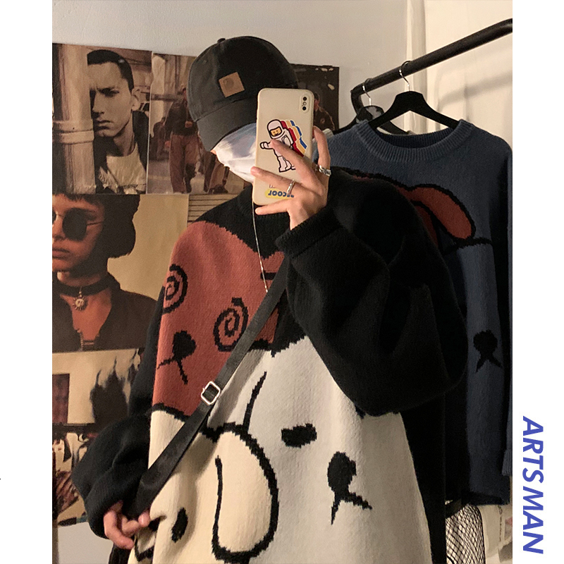 

2021 New Autumn and Winter Wool Tide Black Bear Sweater AS8O, Xl