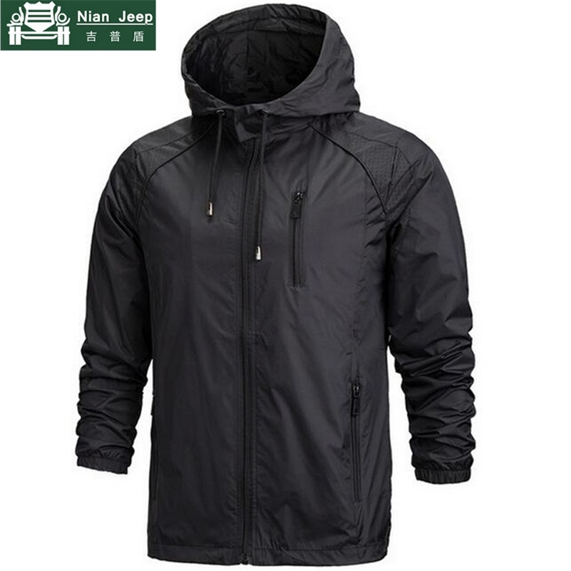 

Spring Outwear Windbreaker Thin Jacket Men Fashion Windbreaker Mens Casual Hooded Jackets Plus Size -4XL jaqueta masculina 201105, Brown