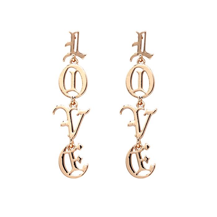 

99CARATS SUMNI Fashion LOVE, modern urban women, atmospheric personality trend, exaggerated earrings. For Women Free Shipping