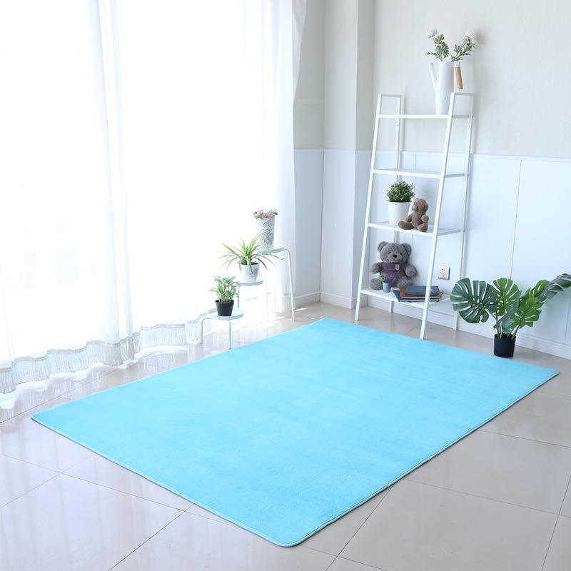 

Coral Velvet Carpet Solid Color Water Absorption Sofa Carpet Memory Foam For Bedroom Living Room Children rug Yoga Mats, Gray