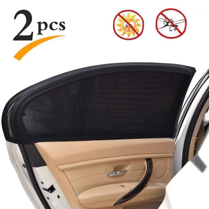 

New 2Pcs car window sunshade Cover Side window parasol car sun shade Summer Sunscreen anti-mosquito for sun Mesh Visor1