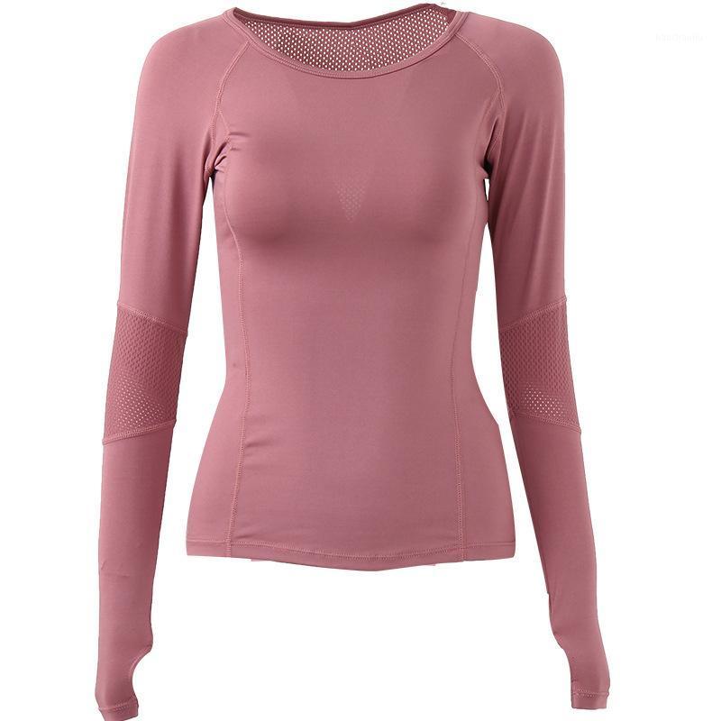 

NWT 2021 yoga shirts Women Autumn long Sleeve Sports T Shirt Fitness Gym Running shirt Quick Dry Yoga Shirts free shipping mujer1, Black
