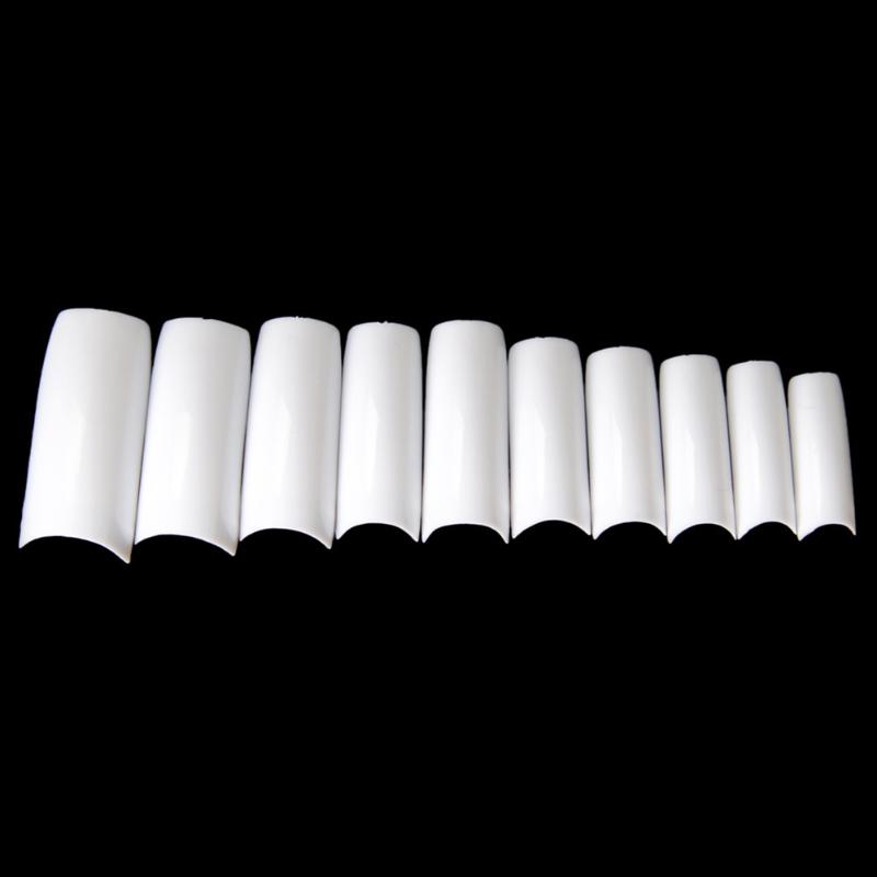

100/500pcs Nails Half French False Nail Art Tips Acrylic UV Gel Manicure Tip BFC996, 100pcs natural