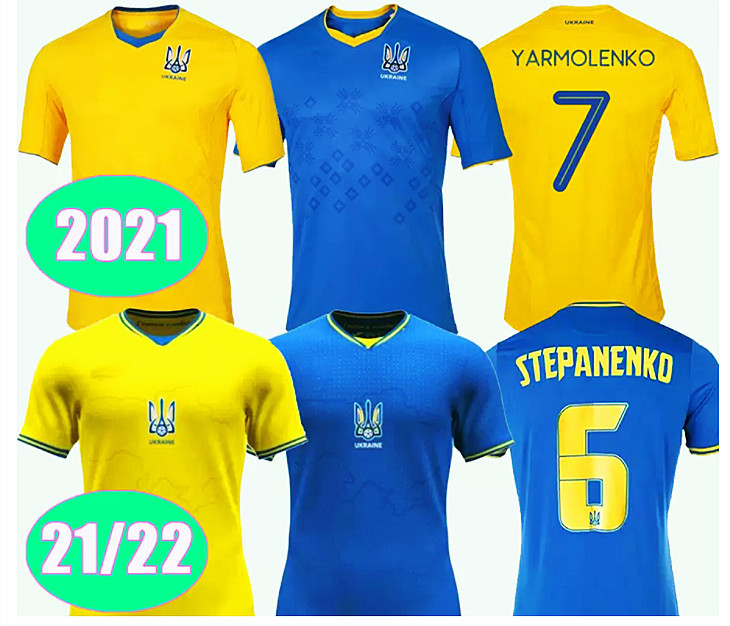 

2021 2022 Ukraine ZINCHENKO MALINOVSKYI Mens Soccer Jerseys YARMOLENKO KONOPLYANKA Home Away Short Sleeve Adult Football Shirts, Qm8084 2021 away no patch