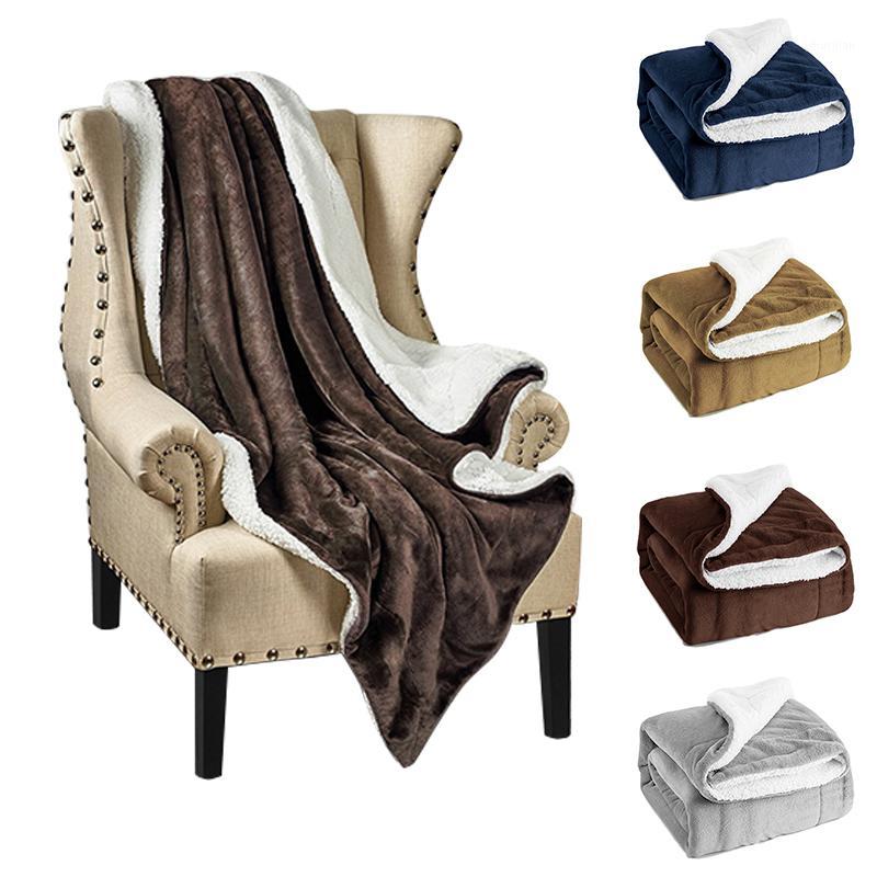

Super Warm Soft Blanket Fleece 4 Colors Flannel Winter Thick Lamb Throw Blankets For Beds Office Sofa Cover Sherpa Throw Blanket1
