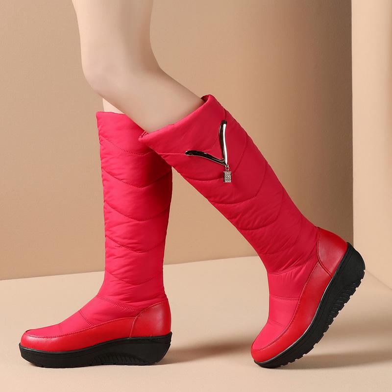 

AIWEIYi Snow Boots Woman Winter Boots Plush Fur Warm Winter Shoes Slip On Waterproof Ladies Comfort Shoes, Black