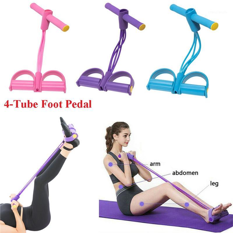 

4 Tubes Strong Fitness Yoga Resistance Bands Latex Pedal Exerciser Sit- up1