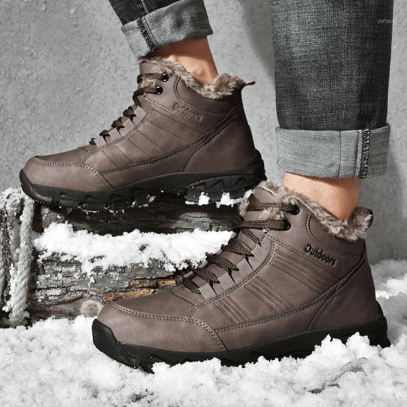 

Winter Boots Men Warm Snow Boots Male Bot Casual Shoes High Quality Safety Shoes Footwears Plus Size 48 Velvet Bota Masculina1, Brown