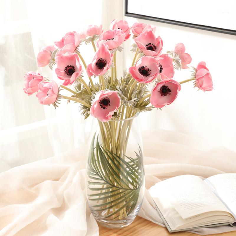

Artificial Anemone Grass Pattern Rose Silk Artificial Flower For Wedding Decoration Plant Wall Garden Home Decor1
