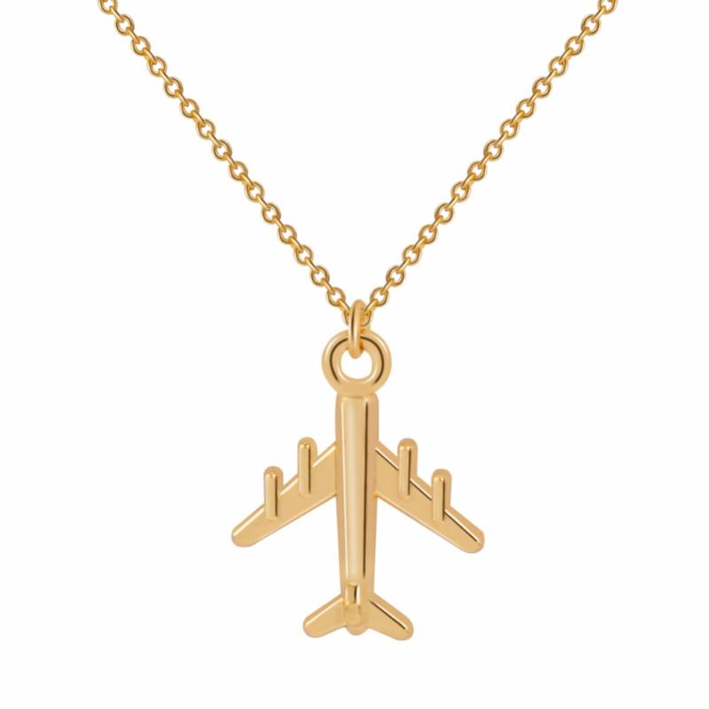 

Louleur New Gold/Rhodium Aircraft Choker Statement Necklace Bijoux Collier Femme Women Charm Maxi Boho Jewelry For Gift