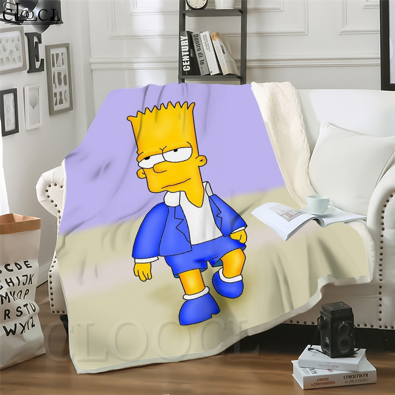 

CLOOCL Hot Anime Cartoons The Simpsons 3D Print Harajuku Air Conditioning Blanket Sofa Teens Bedding Throw Blankets Plush Quilt