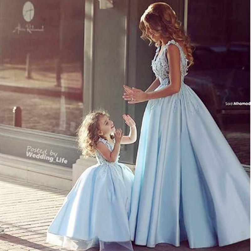 mom and daughter princess dresses