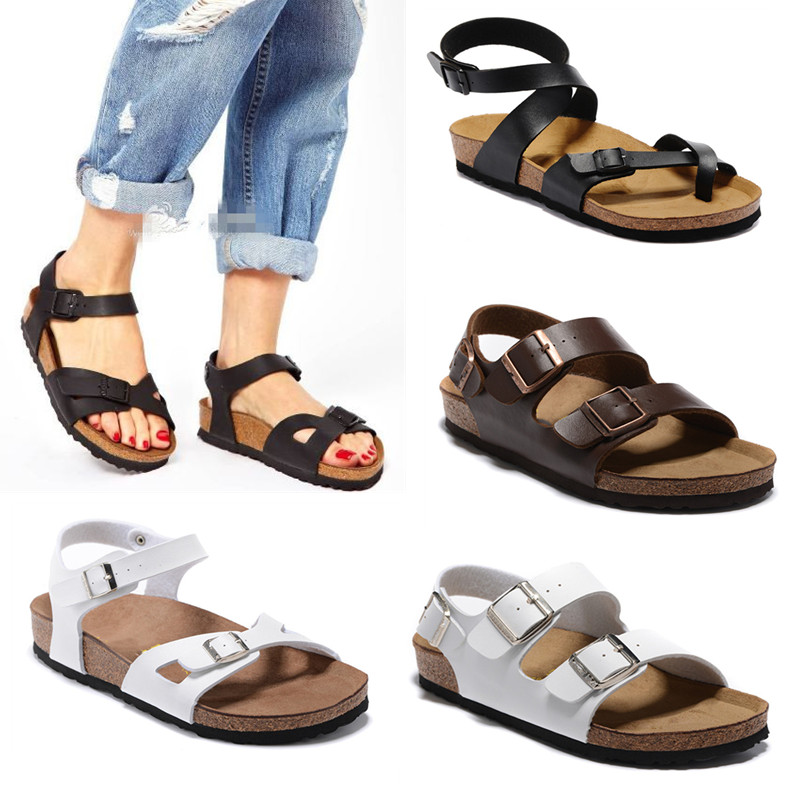 

Yara 2021 leather flat soled Horsebit slippers Italian classic fairy summer leisure wear mules sandals outside genuine leather 34-47, 15