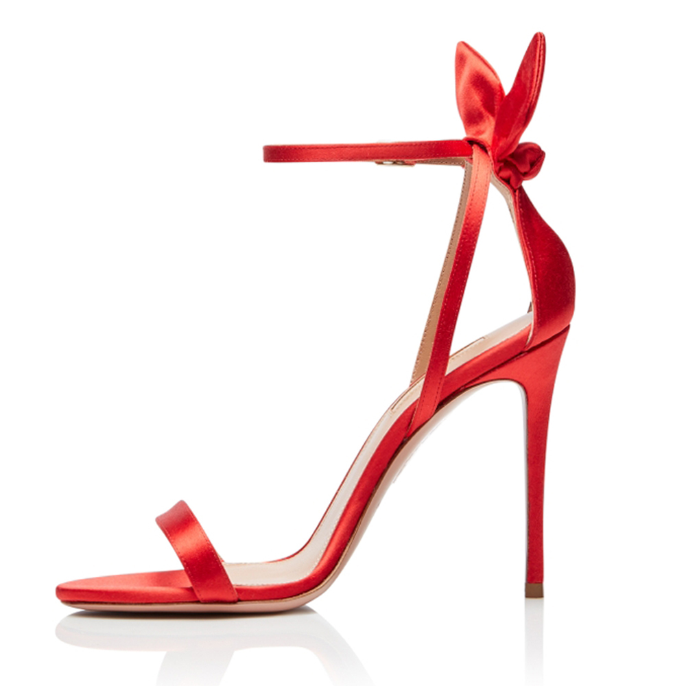 

2021 The New Female Sexy Open-toed Stiletto Sash Satin Heels Elegant Wedding-party Shoes More Size a -15 3qgr, Purple