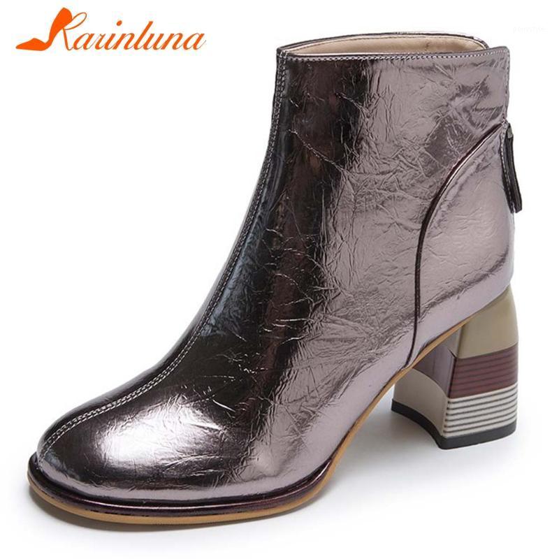 

New Fashion High Quality Shoes Female On Sale Leisure Zipper Solid Ankle Boots Women Shoes Office Ladies Large Size 391, Beige