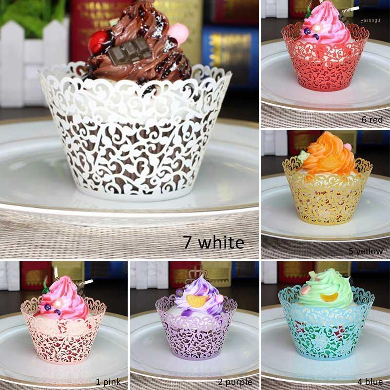 

12Pcs Little Vine Lace Laser Cut Cupcake Wrapper Liner Baking Cup Hollow Paper Cake Cup DIY Baking Fondant Kitchen1