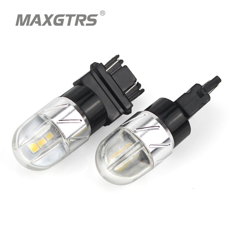 

2x T25 3157 3030 6SMD Auto DRL Car LED Turn Signals Light Bulbs Tail Brake Rear Reverse Lights White/Red/Amber Car Light Source, As pic
