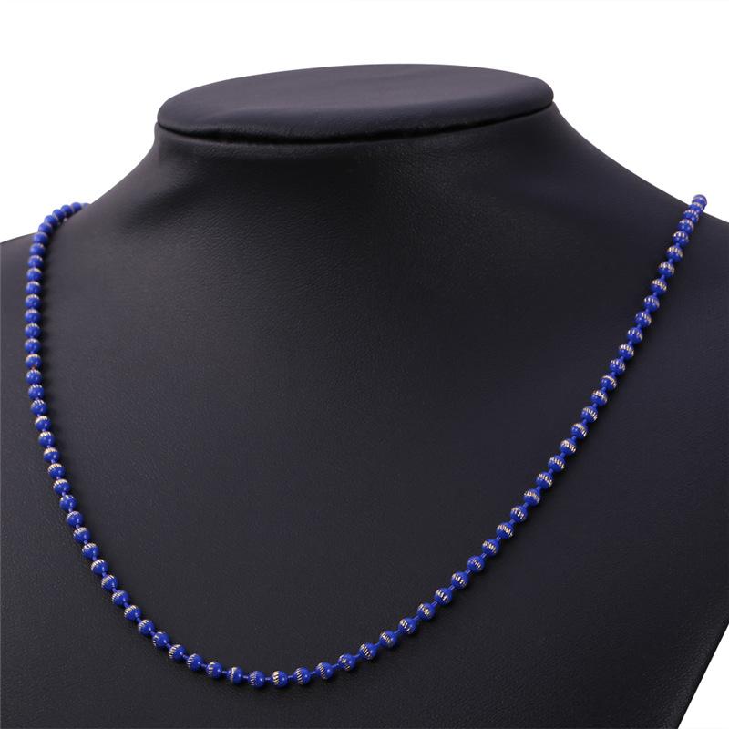 

Beads Necklace For Women Electrophoretic Coating Fashion Jewelry Party Gift Trendy Design White / Red / Blue Purple N1569