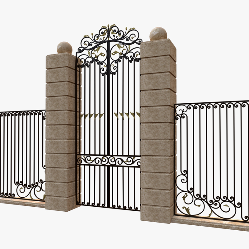 Fencing Luxury design,villa garden fence wrought iron main entrance outdoor fence-image-751415785
