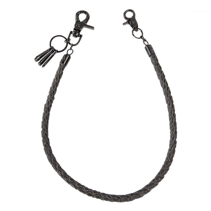 

64cm Hipster Detachable Fashion Universal Jean Wallet Anti Lost Waist Hanging Solid Party Accessories Retro PU Leather Key Chain1