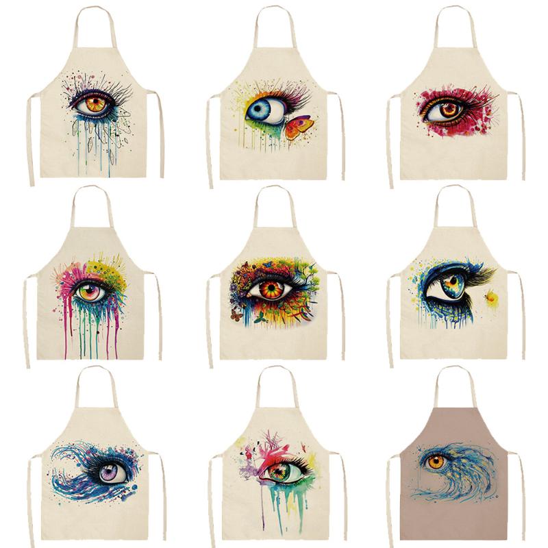 

Creative Color eyes pattern smultifunctional kitchen cotton and apron Clean Home Tools