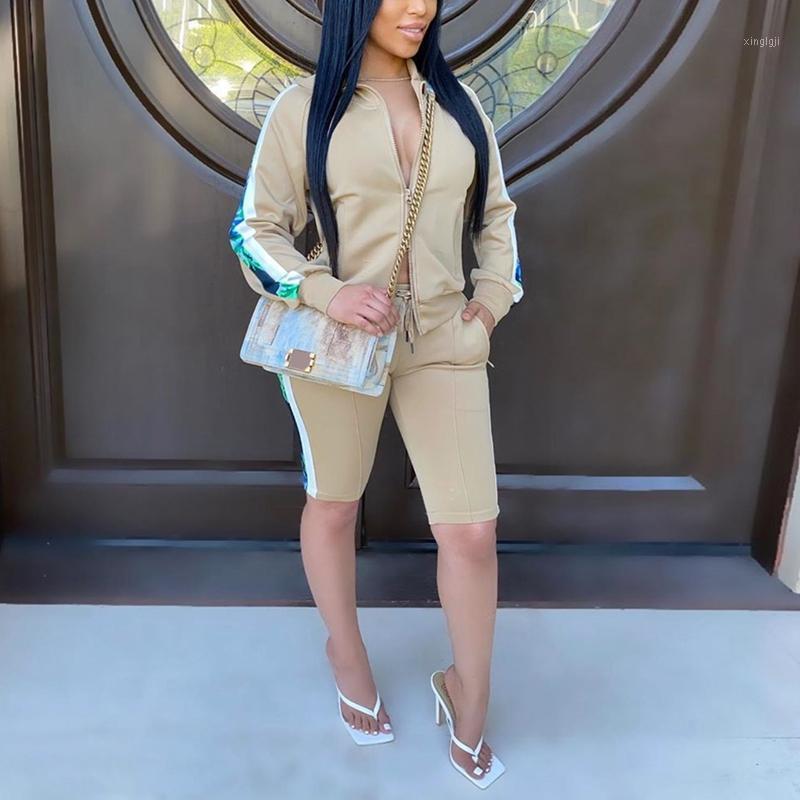 

NEW-Women 2 Pcs Set Tracksuit Zipper Up Sweatshirt Knee Length Sweatpant1, Black