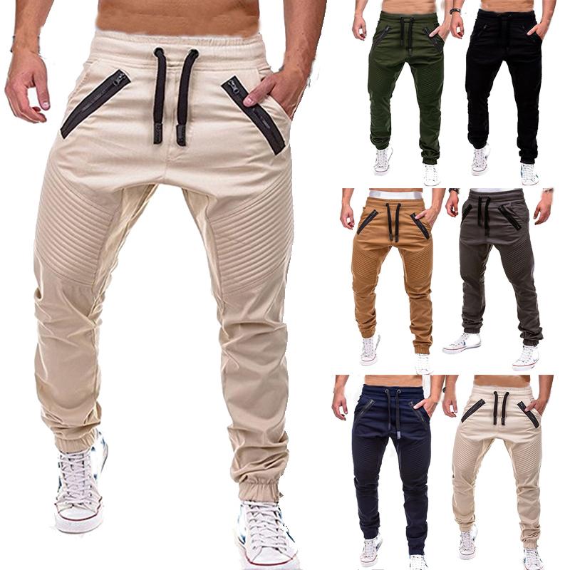 

Plus Size Pencil Pants with Pocket For MenThin Cargo Sweatpants Trousers Fitness Bodybuilding Gyms Male Casual Sportswear, Black