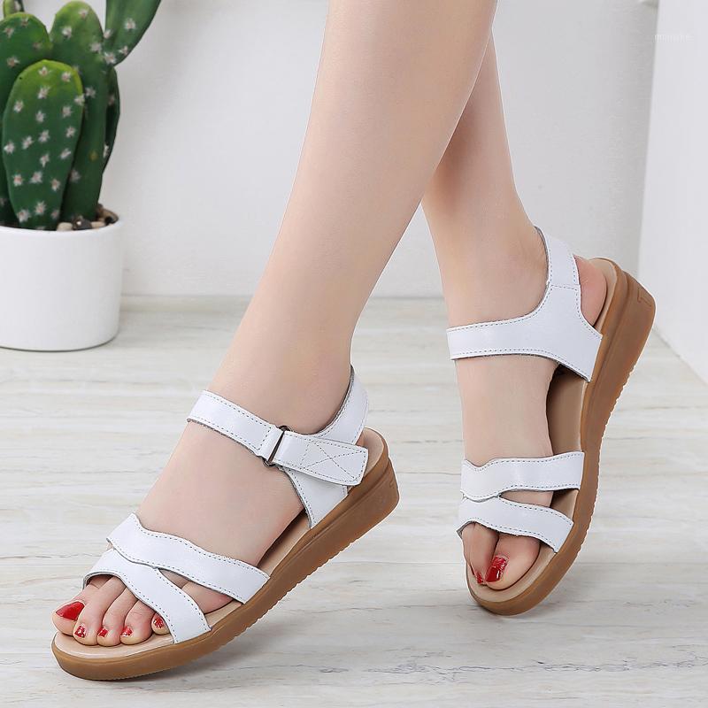 

Summer New Split Leather Women Sandals Wedge Heels Woman Sandals Slip Resistance Ladies Shoes Female Sandalias Zapatos De Mujer1, Black601